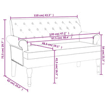 Load image into Gallery viewer, Divanetto Grigio Scuro 120x62x75,5 cm in Tessuto