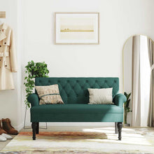 Load image into Gallery viewer, Divanetto Verde Scuro 120x62x75,5 cm in Tessuto