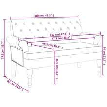 Load image into Gallery viewer, Divanetto Verde Scuro 120x62x75,5 cm in Tessuto