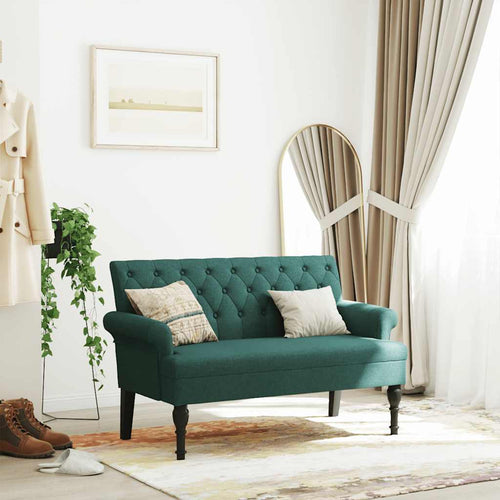 Divanetto Verde Scuro 120x62x75,5 cm in Tessuto