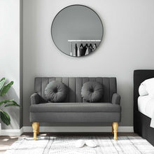 Load image into Gallery viewer, Divanetto con Cuscini Grigio Scuro 113x64,5x75,5 cm in Tessuto