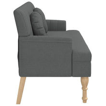 Load image into Gallery viewer, Divanetto con Cuscini Grigio Scuro 113x64,5x75,5 cm in Tessuto