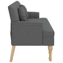 Load image into Gallery viewer, Divanetto con Cuscini Grigio Scuro 113x64,5x75,5 cm in Tessuto