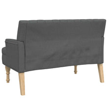 Load image into Gallery viewer, Divanetto con Cuscini Grigio Scuro 113x64,5x75,5 cm in Tessuto