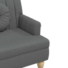 Load image into Gallery viewer, Divanetto con Cuscini Grigio Scuro 113x64,5x75,5 cm in Tessuto
