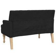 Load image into Gallery viewer, Divanetto con Cuscini Nera 113x64,5x75,5 cm in Tessuto