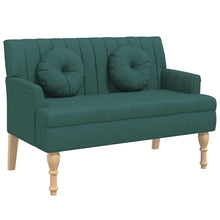 Indlæs billede til gallerivisning Divanetto con Cuscini Verde Scuro 113x64,5x75,5 cm in Tessuto