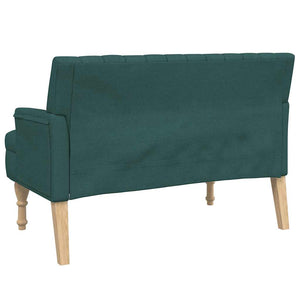 Divanetto con Cuscini Verde Scuro 113x64,5x75,5 cm in Tessuto