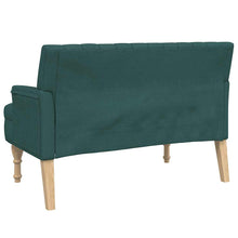 Load image into Gallery viewer, Divanetto con Cuscini Verde Scuro 113x64,5x75,5 cm in Tessuto