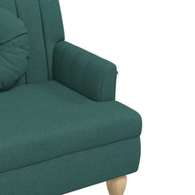 Indlæs billede til gallerivisning Divanetto con Cuscini Verde Scuro 113x64,5x75,5 cm in Tessuto
