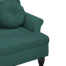 Load image into Gallery viewer, Divanetto con Cuscini Verde Scuro 120,5x65x75 cm in Velluto