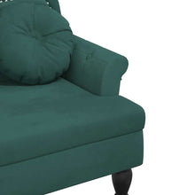 Load image into Gallery viewer, Divanetto con Cuscini Verde Scuro 120,5x65x75 cm in Velluto