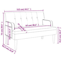 Load image into Gallery viewer, Divanetto Nera 112x65,5x75 cm in Similpelle