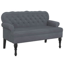 Load image into Gallery viewer, Divanetto Grigio Scuro 119,5x64,5x75 cm in Velluto