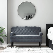 Load image into Gallery viewer, Divanetto Grigio Scuro 119,5x64,5x75 cm in Velluto