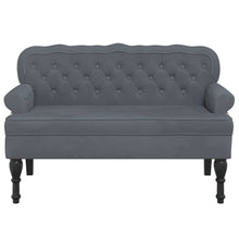 Load image into Gallery viewer, Divanetto Grigio Scuro 119,5x64,5x75 cm in Velluto