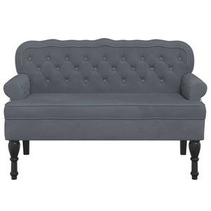 Divanetto Grigio Scuro 119,5x64,5x75 cm in Velluto
