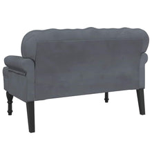 Load image into Gallery viewer, Divanetto Grigio Scuro 119,5x64,5x75 cm in Velluto