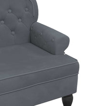 Load image into Gallery viewer, Divanetto Grigio Scuro 119,5x64,5x75 cm in Velluto