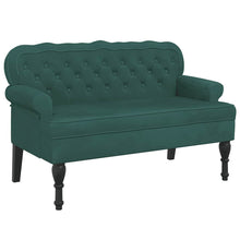 Load image into Gallery viewer, Divanetto Verde Scuro 119,5x64,5x75 cm in Velluto