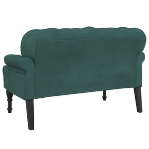 Divanetto Verde Scuro 119,5x64,5x75 cm in Velluto