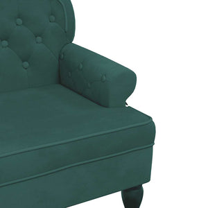 Divanetto Verde Scuro 119,5x64,5x75 cm in Velluto