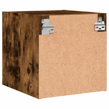 Load image into Gallery viewer, Mobiletto da parete con Anta in Vetro Rovere Fumo 35x37x35 cm