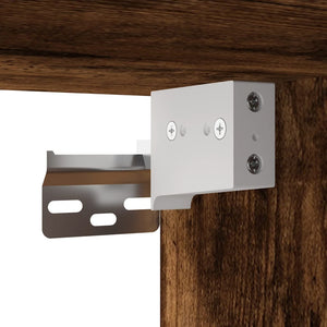 Mobiletto da parete con Anta in Vetro Rovere Fumo 35x37x35 cm