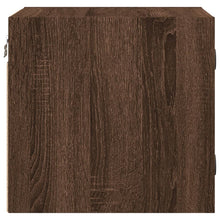 Load image into Gallery viewer, Mobiletto da parete con Anta in Vetro Rovere Marrone 35x37x35 cm