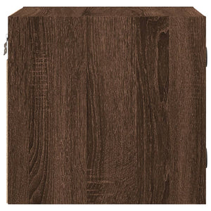 Mobiletto da parete con Anta in Vetro Rovere Marrone 35x37x35 cm