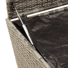Charger l&#39;image dans la galerie, Cassapanca da Giardino con Ruote Grigio 283L in Polyrattan