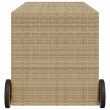 Load image into Gallery viewer, Cassapanca da Giardino con Ruote Beige Misto 283L Polyrattan