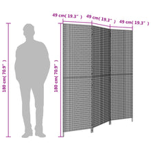 Load image into Gallery viewer, Separè 3 Pannelli Marrone in Polyrattan