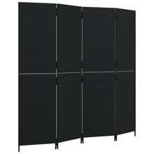 Load image into Gallery viewer, Separè 4 Pannelli Nero in Polyrattan