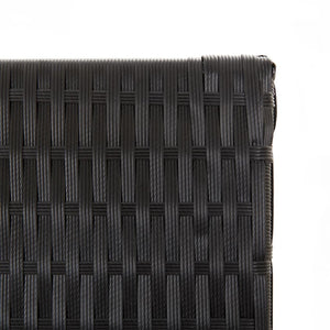 Separè 4 Pannelli Nero in Polyrattan