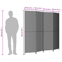 Load image into Gallery viewer, Separè 4 Pannelli Marrone in Polyrattan