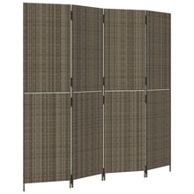 Load image into Gallery viewer, Separè 4 Pannelli Grigio in Polyrattan