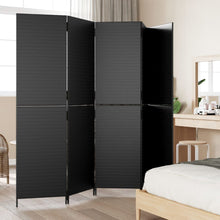 Load image into Gallery viewer, Separè 5 Pannelli Nero in Polyrattan
