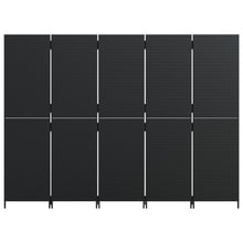 Load image into Gallery viewer, Separè 5 Pannelli Nero in Polyrattan
