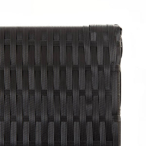 Separè 5 Pannelli Nero in Polyrattan
