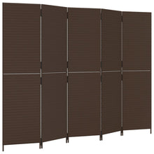 Load image into Gallery viewer, Separè 5 Pannelli Marrone in Polyrattan