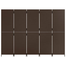 Load image into Gallery viewer, Separè 5 Pannelli Marrone in Polyrattan