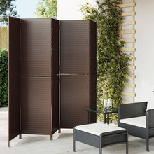Load image into Gallery viewer, Separè 5 Pannelli Marrone in Polyrattan