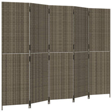 Load image into Gallery viewer, Separè 5 Pannelli Grigio in Polyrattan