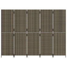 Load image into Gallery viewer, Separè 5 Pannelli Grigio in Polyrattan