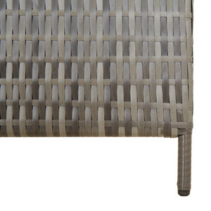 Separè 5 Pannelli Grigio in Polyrattan