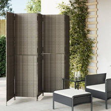 Load image into Gallery viewer, Separè 5 Pannelli Grigio in Polyrattan