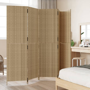 Separè 5 Pannelli Beige in Polyrattan