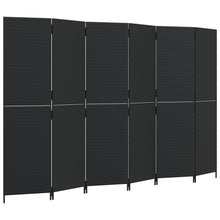 Load image into Gallery viewer, Separè 6 Pannelli Nero in Polyrattan