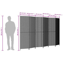 Load image into Gallery viewer, Separè 6 Pannelli Grigio in Polyrattan